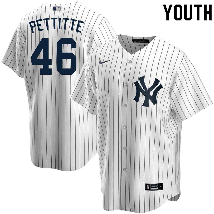 2020 Nike Youth #46 Andy Pettitte New York Yankees Baseball Jerseys Sale-White